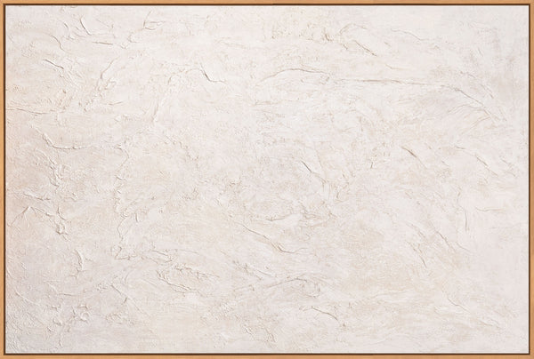 Handgemaltes Acrylbild mit Rahmen „Das Flüstern der Zeit“ – Abstrakte Strukturkunst