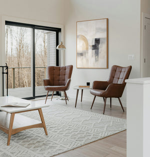 Handgemalte Wandkunst „Geisterhaftes Licht“ – Strukturierte Malerei modern mit Rahmen