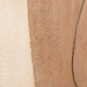 Modernes Gemälde Beige & Grau mit Rahmen – Abstrakte Kunst „Ausgewogenheit der Kontraste“