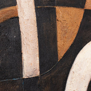 Modernes abstraktes Gemälde für stilvolle Innenräume in neutralen Farben