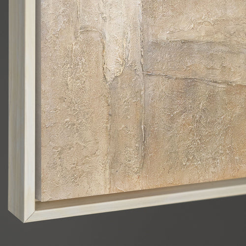 Texturdetail der Acrylmalerei auf Leinwand mit Rahmen