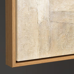 Reliefmalerei Beige Grau Acryl
