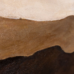 Acrylbild auf Leinwand „Sanfter Sonnenaufgang“ – Handgemalte Landschaft in Beige & Braun