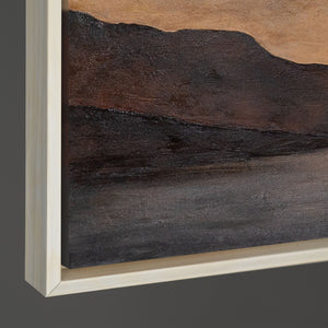 Acrylbild auf Leinwand „Sanfter Sonnenaufgang“ – Handgemalte Landschaft in Beige & Braun