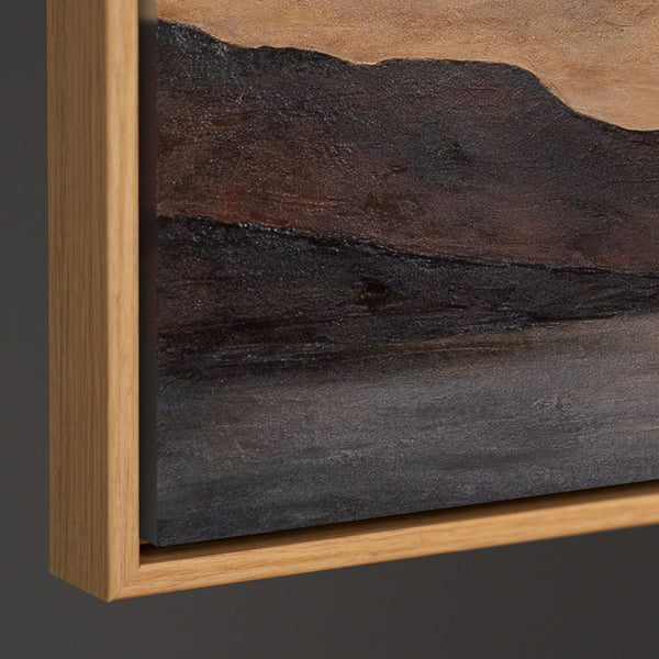 Acrylbild auf Leinwand „Sanfter Sonnenaufgang“ – Handgemalte Landschaft in Beige & Braun