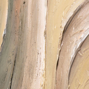 Abstrakte Farbverläufe in Creme und Pastelltönen auf Leinwand