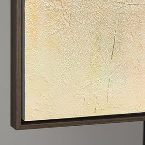 Geometrische Wandkunst auf Leinwand „Gleichgewicht“ in Naturfarben mit Rahmen