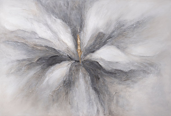 Handgemaltes Acrylbild „Goldener Moment“ – Moderne Kunst auf Leinwand mit Struktur