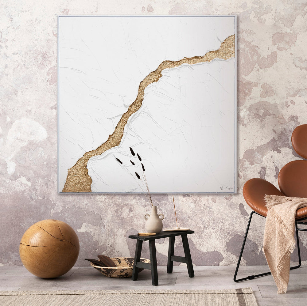 Gemälde handgemalt original mit Rahmen „Die Flut“ Leinwand malerei Deko Wand Wohnzimmer