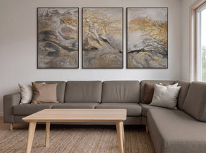 Gemälde Handgemalt „Glühen“ – Moderne Abstrakte Wohnung dekor