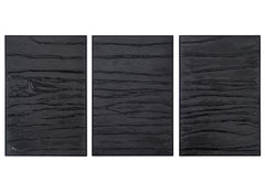 „Samt“ – Handgemaltes Triptychon Modern mit schwarzem Rahmen