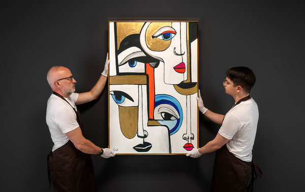 Moderne Wanddeko auf Leinwand