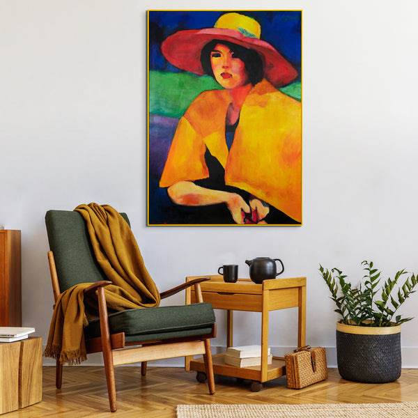 Moderne Wohnzimmer Bilder "Weiblichkeit" Elegante Handgemalte Frauensilhouette