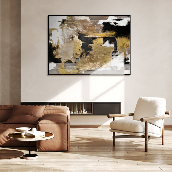 Moderne Kunst "Goldene Fragmente" mit Rahmen berühmte Gemälde