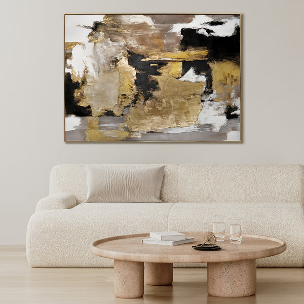 Moderne Kunst "Goldene Fragmente" mit Rahmen berühmte Gemälde