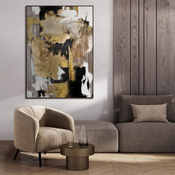 Moderne Kunst "Goldene Fragmente" mit Rahmen berühmte Gemälde