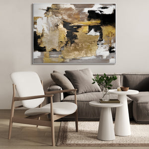 Moderne Kunst "Goldene Fragmente" mit Rahmen berühmte Gemälde