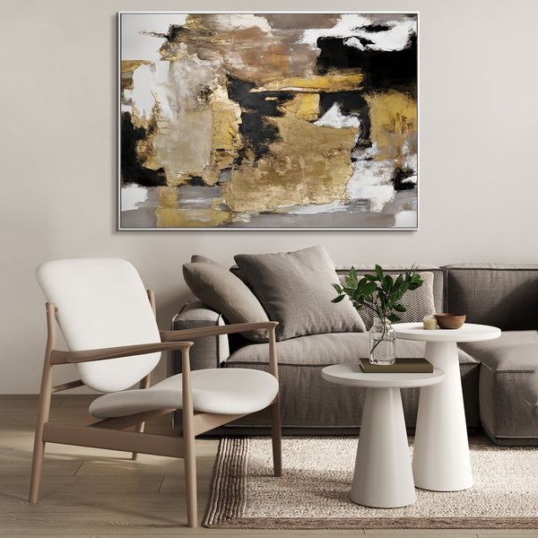 Moderne Kunst "Goldene Fragmente" mit Rahmen berühmte Gemälde