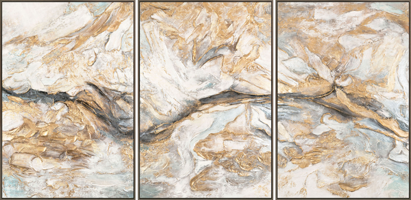 Abstrakte Muster als Triptychon – modernes Leinwandbild "Abstrakte Muster"