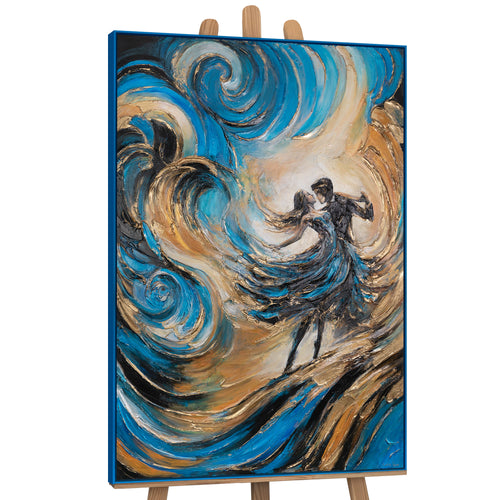 Acrylbild Tanzpaar – abstrakte Kunst für Wohnzimmer