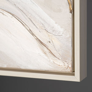 Abstraktes Acrylbilder mit Blättern – Modern Wandbild mit Rahmen "Natürliche Verzierung"