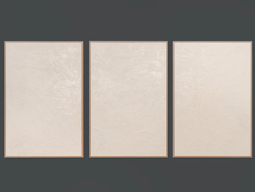 „Das Flüstern der Zeit“ – Minimalistisches Triptychon auf Leinwand, 3-teilig