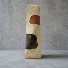 Keramik deko bodenvase handbemalt, eckige Form, 30,5 cm