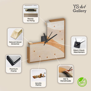 Handgemalte originelle Wanduhr mit floraler Abstraktion – 35×35 cm