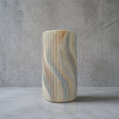 Keramik vase handbemalt, marmoriert, 22 cm