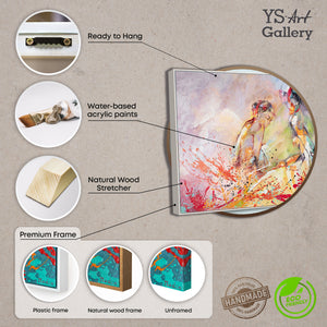 Gerahmtes Landschaftsgemälde, bereit zum Aufhängen