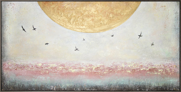 Abstrakte malerei acryl handgemalte "Sonnenenergie"