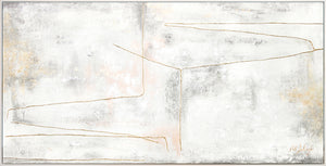 Abstrakte Moderne Kunst auf Leinwand "Goldenes Schleife"