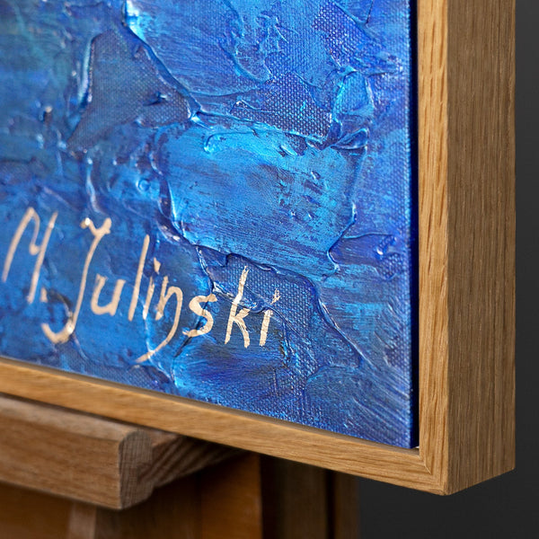 Abstrakte handgemalte acrylbilder auf leinwand "Ultramarin"