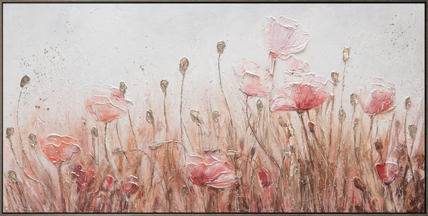 Blumen acrylbilder auf leinwand "Mohnblumen"