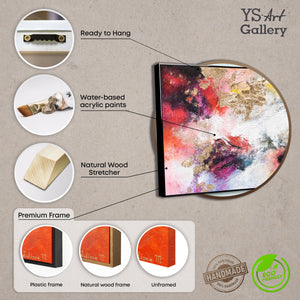 Leinwandbild mit Naturholz und Rahmenoptionen