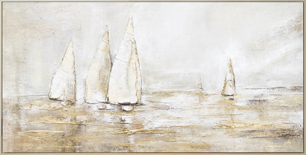 Handgemalte bilder abstrakt meereslandschaft "Sonnenblendung"