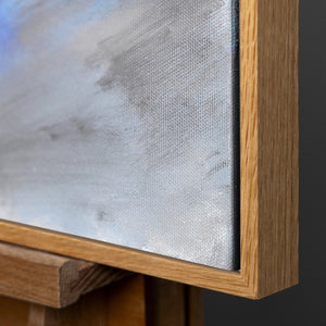 Modernes Leinwandbild mit Naturholzrahmen
