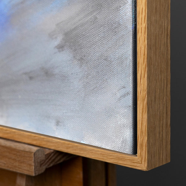 Modernes Leinwandbild mit Naturholzrahmen