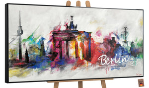 Abstrakte Kunst Landschaft in Acryl "Berlin"