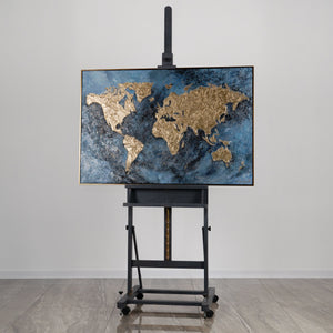 Nachtleuchtende Kunstwerke Gemälde Handgemalt mit Rahmen "Magische Karte"