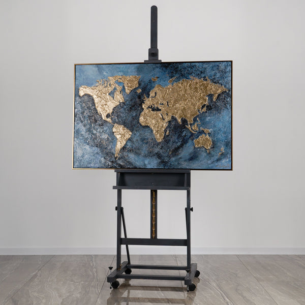 Nachtleuchtende Kunstwerke Gemälde Handgemalt mit Rahmen "Magische Karte"