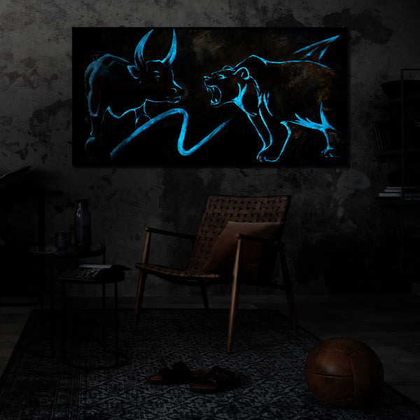 Leinwandbild mit Lichteffekt