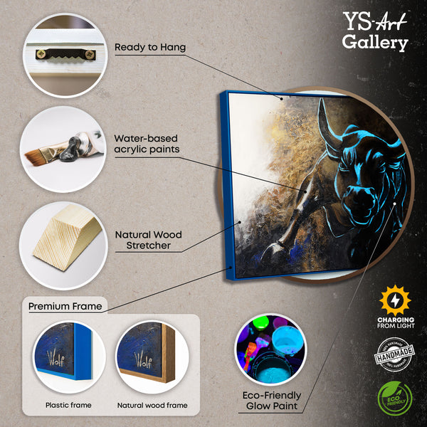 Nachtleuchtende Gemälde "Symbol der Furchtlosigkeit"