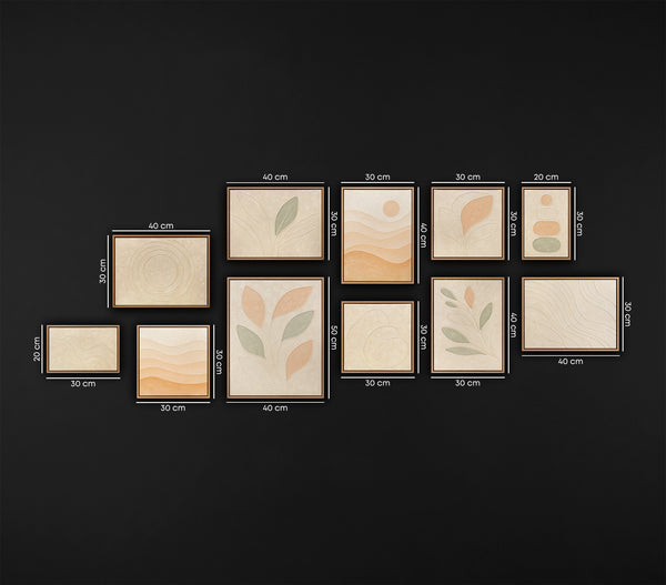 Natur-Bilder gemalt auf Leinwand mit Rahmen
