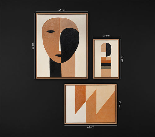 Abstrakte kunst modern Bilder set wand - Moderne Gemälde für Wohnzimmer