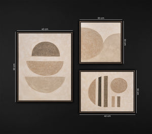 Handgemalte exklusive Wandbilder Bilderwand Set Praxis „Ausgewogenheit der Linien“