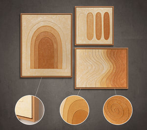 Bilderwand Set Praxis abstrakt moderne Kunst warme Farben