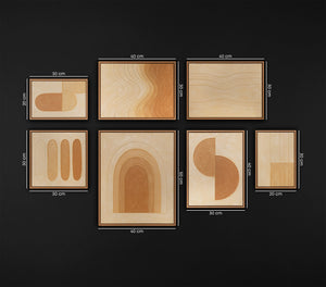 Handgemalte kunst moderne Bilder Bilderwand Set Praxis „Lied der Wüste“