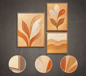 Handgemalte Bilder mit Acrylfarben Bilderwand Set „Flüstern des Laubs“