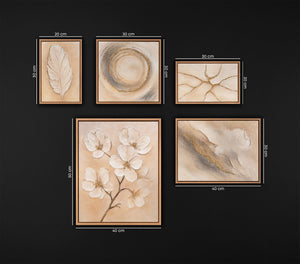 Handgemalte moderne Gemälde Bilderwand Set Praxis „Atem des Frühlings“